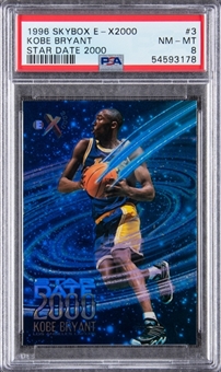 1996/97 Skybox E-X2000 Star Date 2000 #3 Kobe Bryant Rookie Card - PSA NM-MT 8